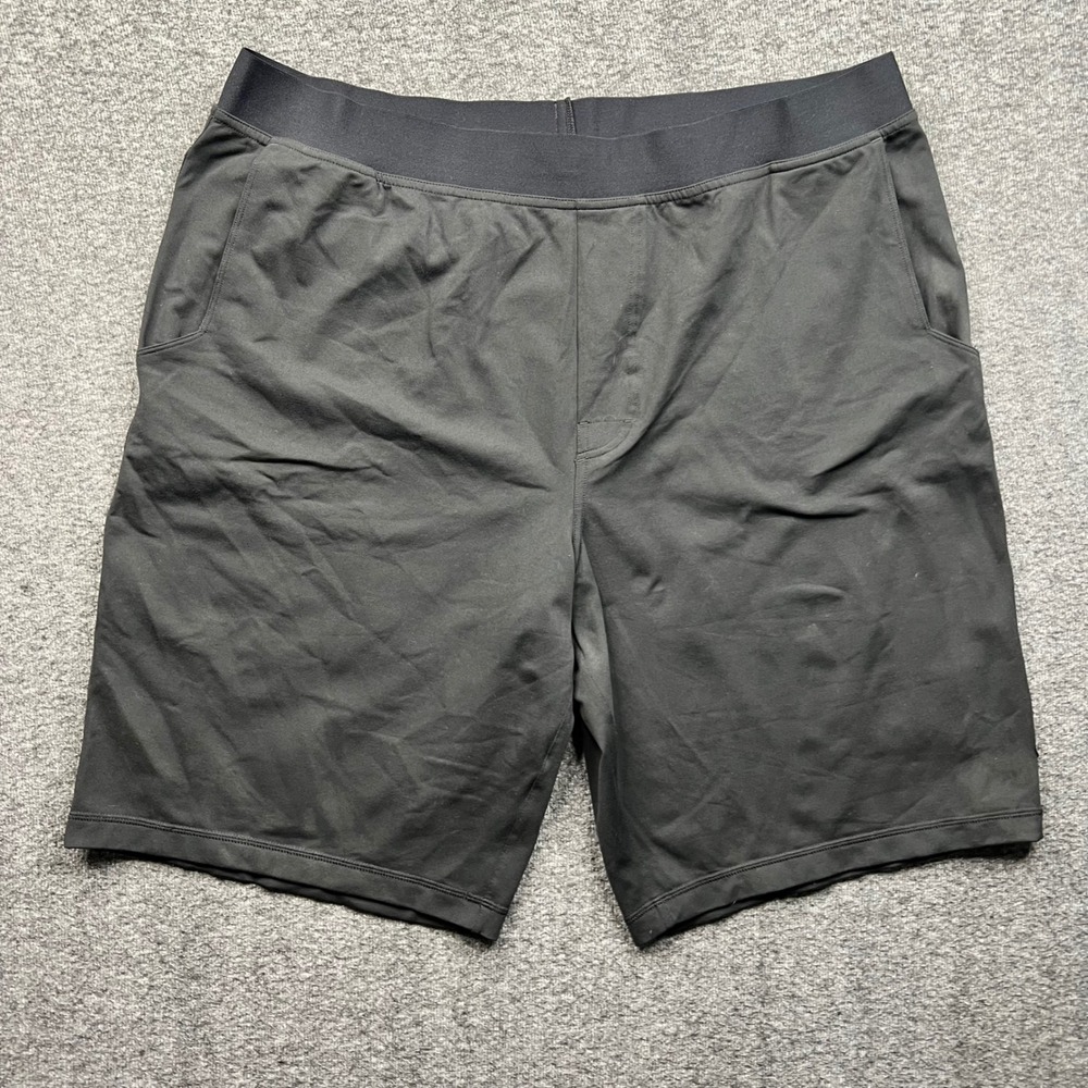 Prana Shorts Mens XXL Black Breathe Athletic Yoga Gym Training RN124977